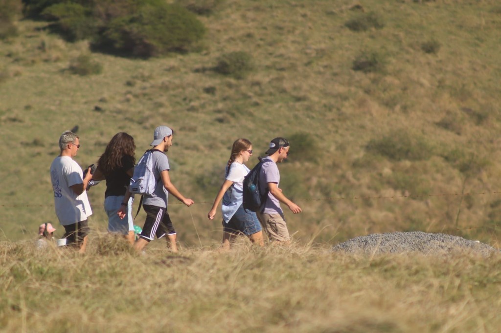 Coastal trail hiking group
